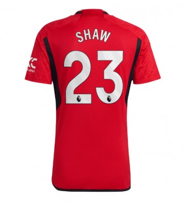 Maillot de foot Manchester United Luke Shaw #23 Domicile 2023-24 Manches Courte
